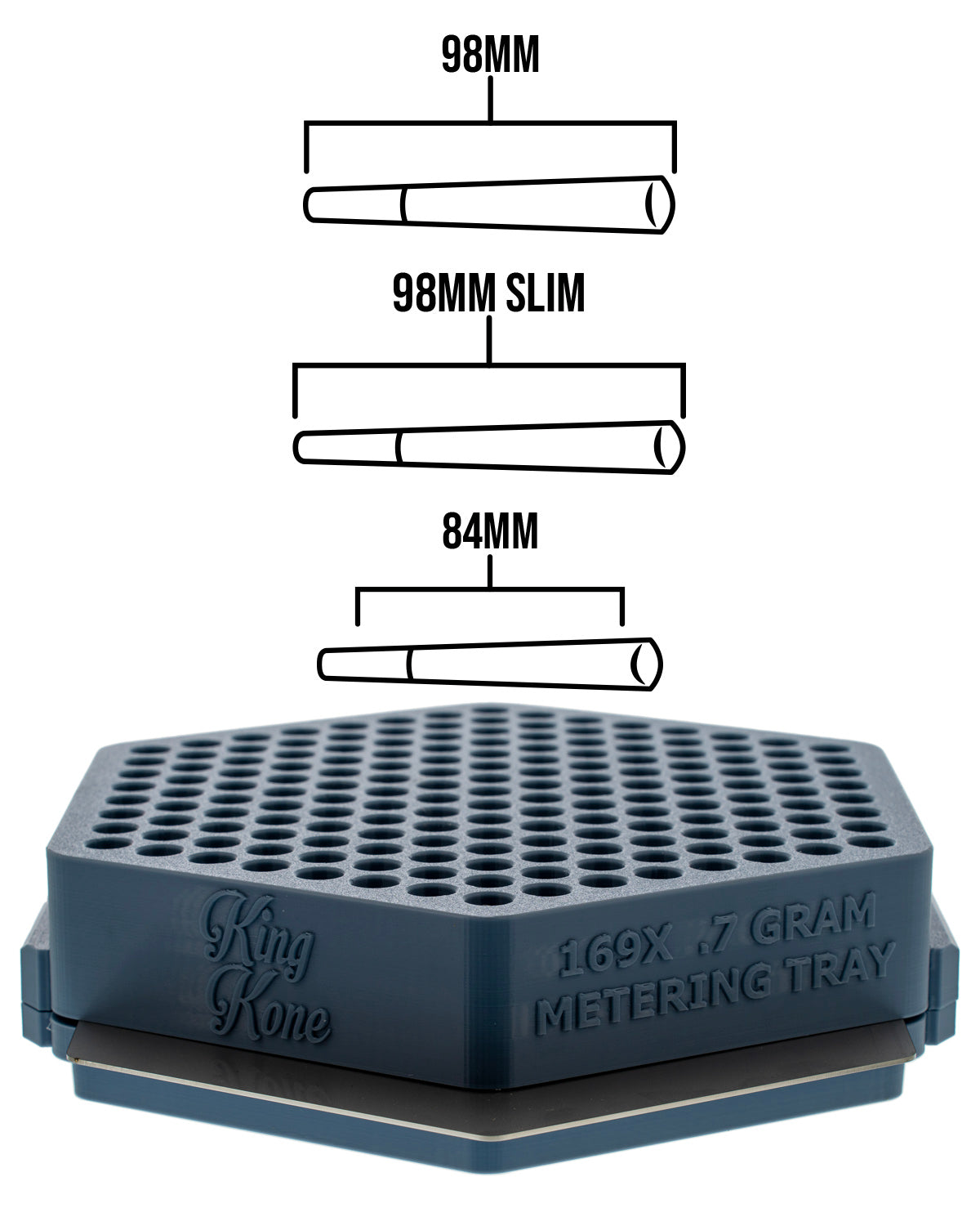 169X 1/2 Gram Metering Tray — 3/4 front hero
