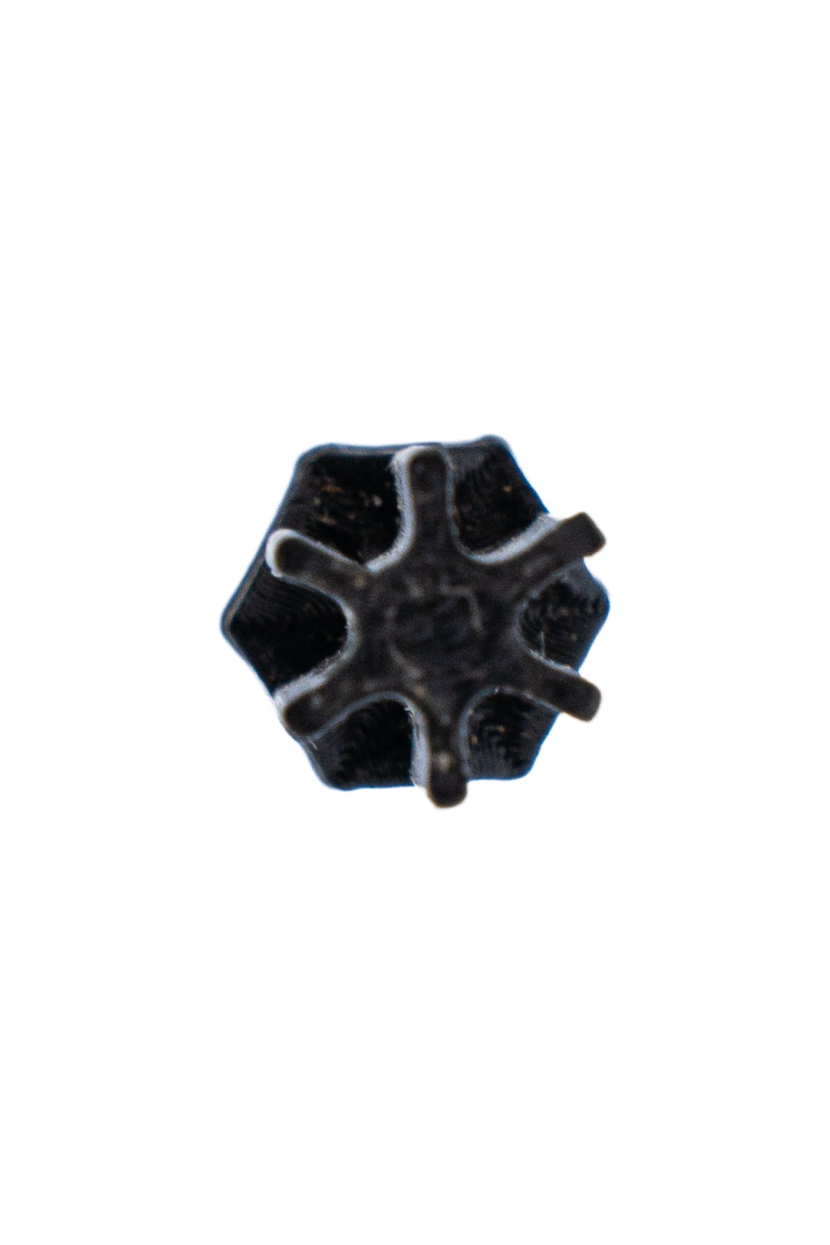 Replacement Star Top View, 90° Overhead. Shows the star-shaped end profile and hexagonal base behind it.